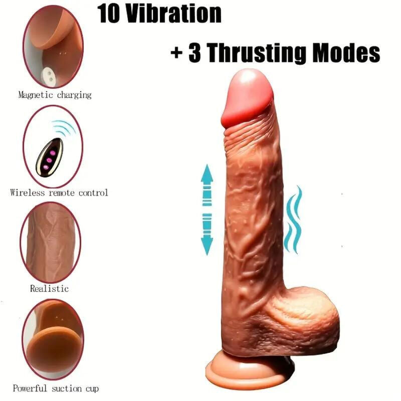 ARMONY - DILDO VIBRATEUR RÉALISTE & TÉLÉCOMMANDE À POUSSÉE 22,5 CM