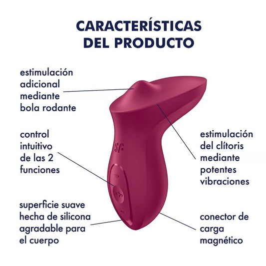 SATISFYER - VIBRATEUR CLITORISÉ EXCITERRR À POSER FUCHSIA