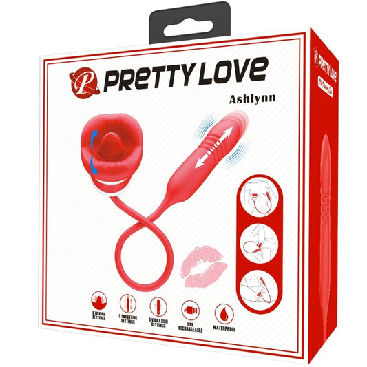 PRETTY LOVE - MASTURBATEUR À BOUCHE ROUGE ASHLYNN