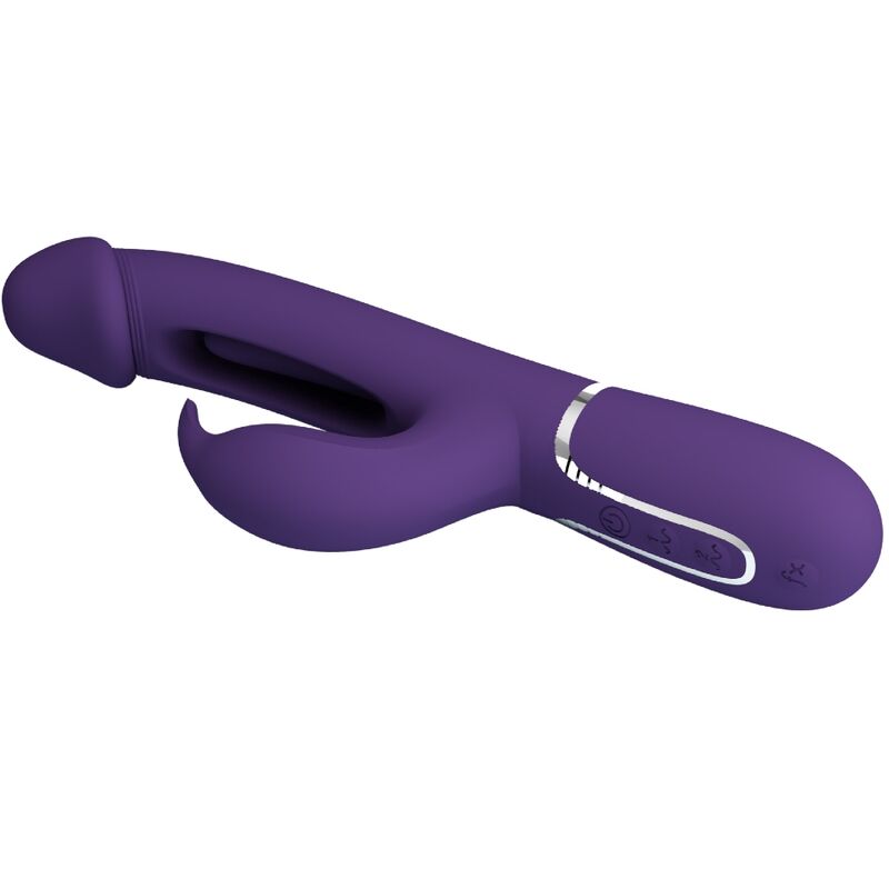 PRETTY LOVE - KAMPAS 3-IN-1 MULTIFUNCTION RABBIT VIBRATOR WITH VIOLET TONGUE