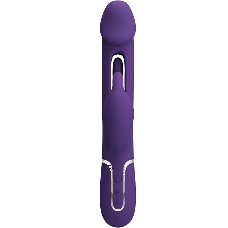 PRETTY LOVE - KAMPAS 3-IN-1 MULTIFUNCTION RABBIT VIBRATOR WITH VIOLET TONGUE