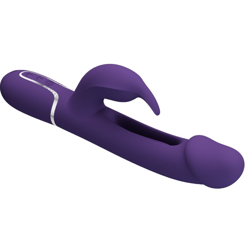 PRETTY LOVE - KAMPAS 3-IN-1 MULTIFUNCTION RABBIT VIBRATOR WITH VIOLET TONGUE