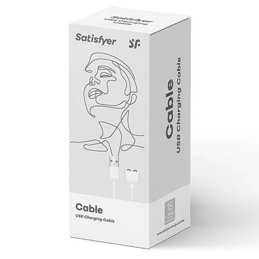 SATISFYER - CÂBLE DE CHARGEUR USB BLANC