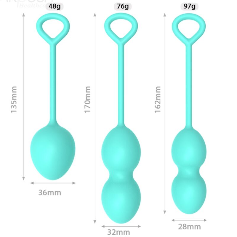 ARMONY - ANABIOSE POIDS VAGINAUX 3 NIVEAUX VERT