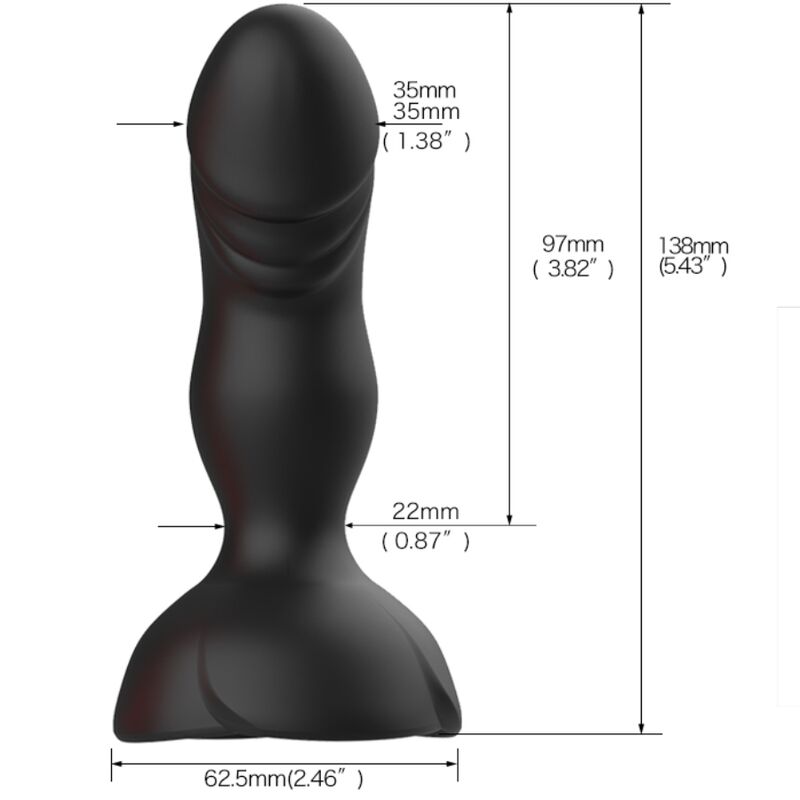 ARMONY - EXTREME A BLOOM PINK VIBRATOR & ANAL PLUG REMOTE CONTROL BLACK