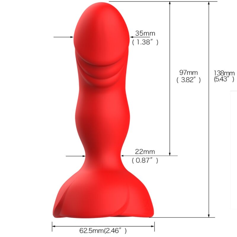 ARMONY - EXTREME A BLOOM PINK VIBRATOR & ANAL PLUG REMOTE CONTROL RED