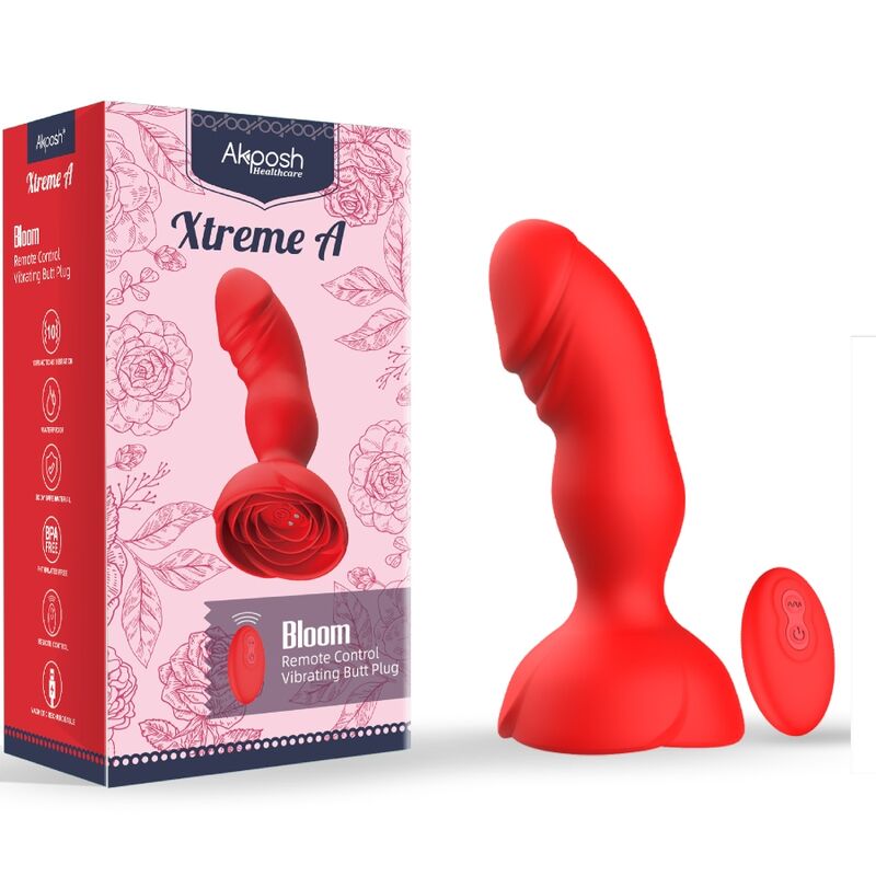 ARMONY - EXTREME A BLOOM PINK VIBRATOR & ANAL PLUG REMOTE CONTROL RED