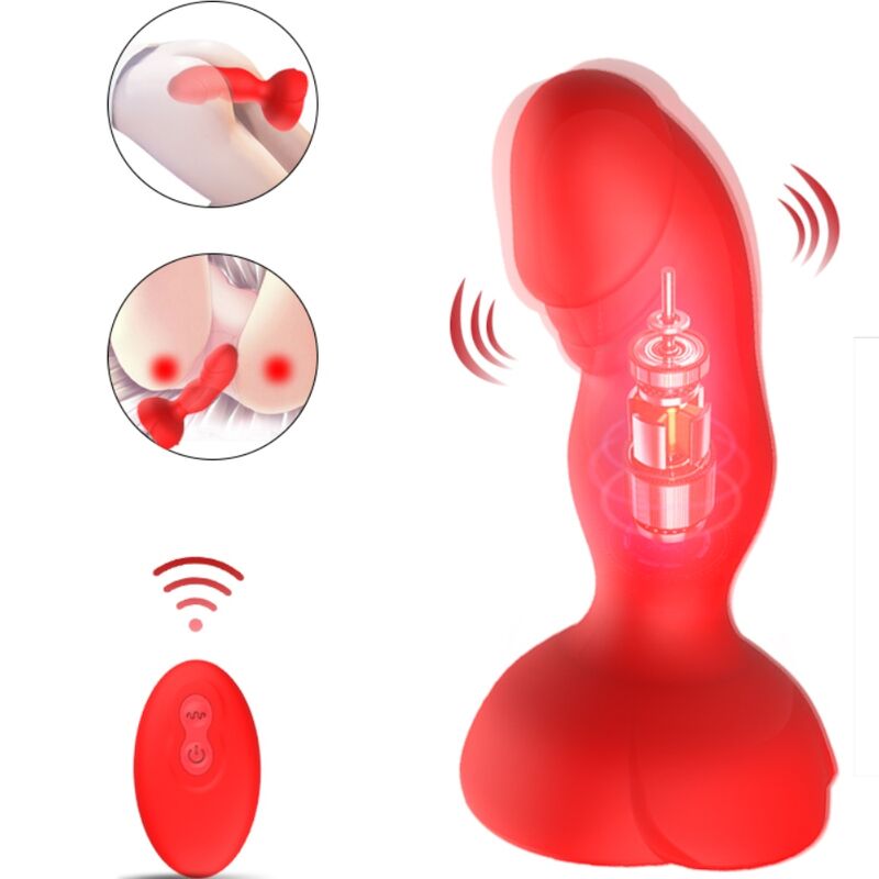 ARMONY - EXTREME A BLOOM PINK VIBRATOR & ANAL PLUG REMOTE CONTROL RED