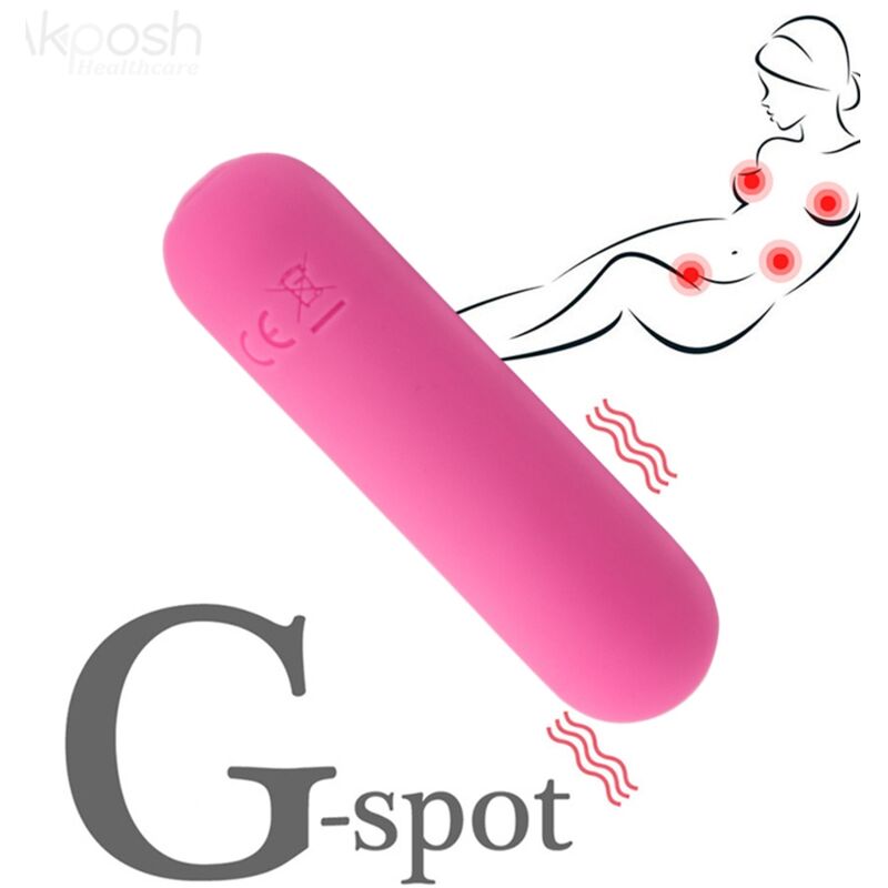ARMONY - SPLASH HAHA BULLET VIBRANT EN SILICONE 10 VIBRATIONS 75 X 19 CM ROSE