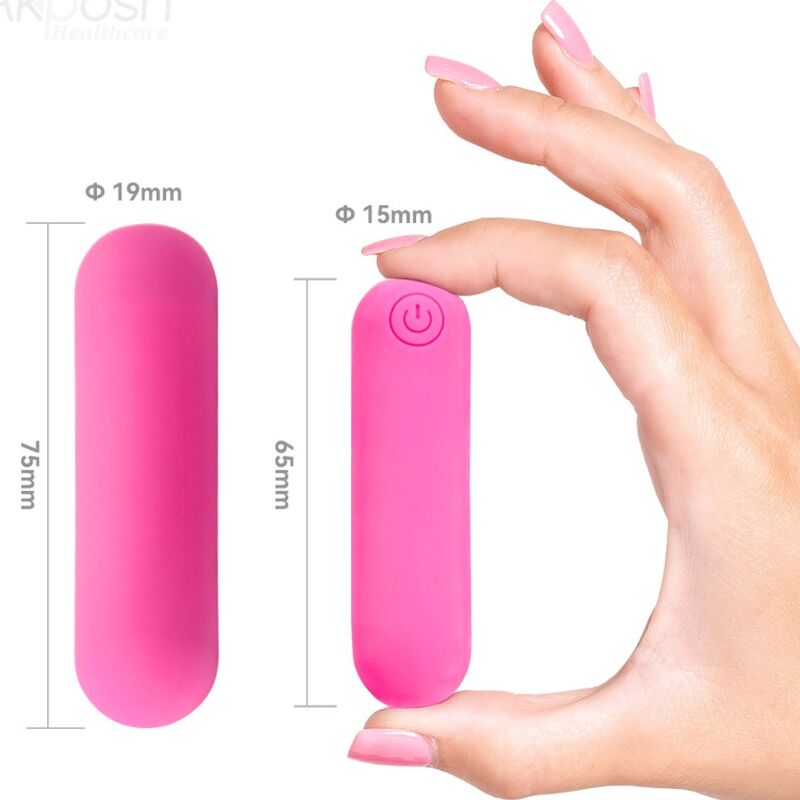 ARMONY - SPLASH HAHA BULLET VIBRANT EN SILICONE 10 VIBRATIONS 75 X 19 CM ROSE