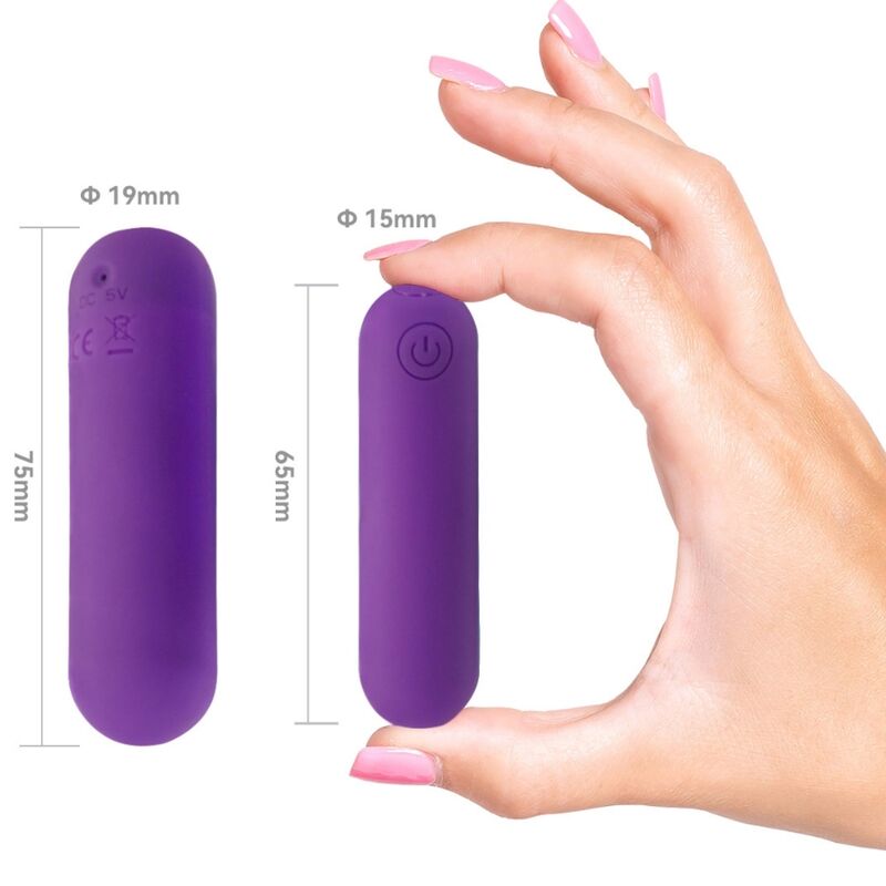 ARMONY - SPLASH HAHA BULLET VIBRANT EN SILICONE 10 VIBRATIONS 75 X 19 CM VIOLET