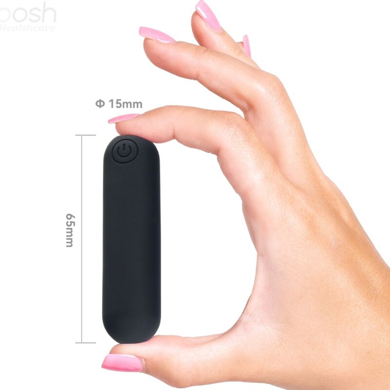 ARMONY - SPLASH JOLINE BULLET VIBRANT EN SILICONE TÉLÉCOMMANDE 10 VIBRATIONS 65 X 15 CM NOIR