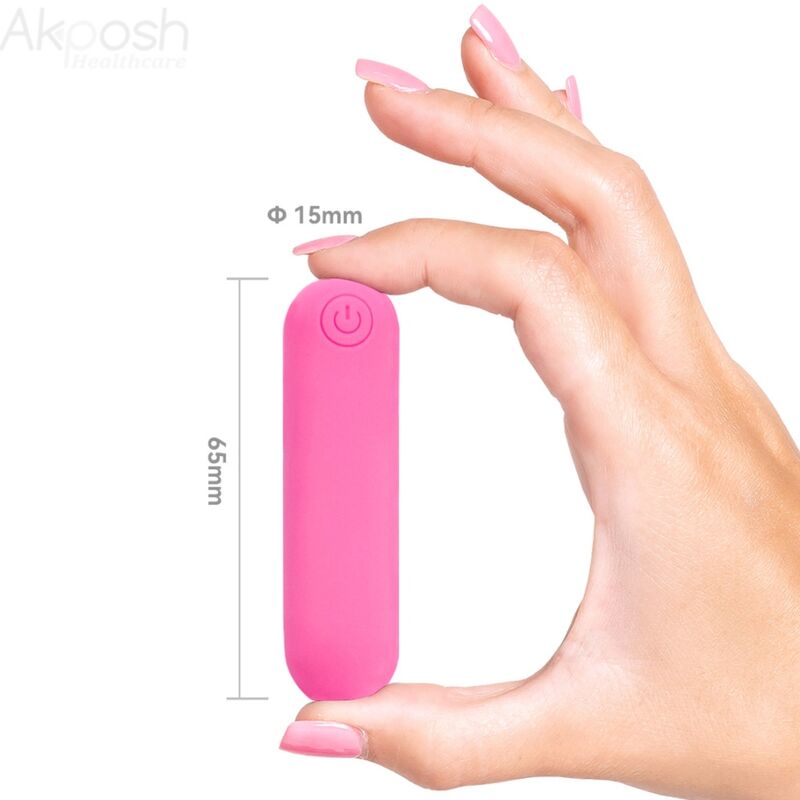 ARMONY - SPLASH JOLINE BULLET VIBRANT EN SILICONE TÉLÉCOMMANDE 10 VIBRATIONS 65 X 15 CM ROSE