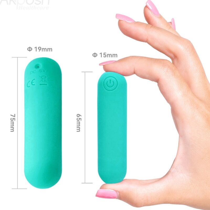 ARMONY - SPLASH HAHA BULLET VIBRANT EN SILICONE 10 VIBRATIONS 75 X 19 CM VERT