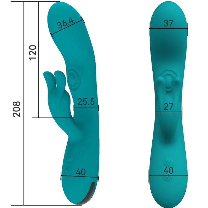 ARMONY - VIBRATEUR LAPIN DANSANT 10 VITESSES VERT