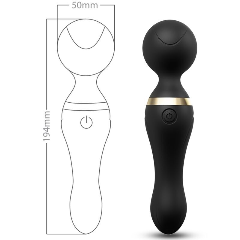ARMONY - FREEZA MASSEUR & VIBRATEUR TÊTE FLEXIBLE NOIR