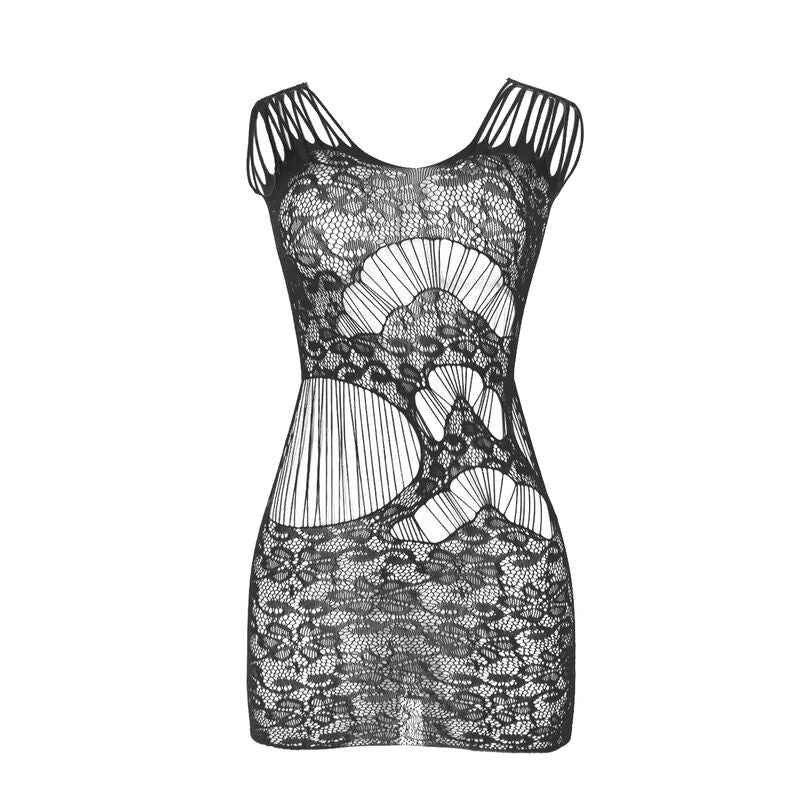 SUBBLIME - 951771 ROBE LONGUE EN RÉSILLE NOIRE DOS OUVERT TAILLE UNIQUE