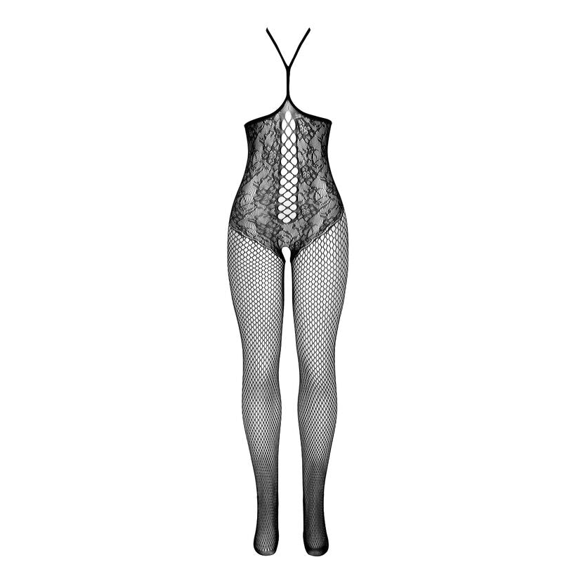 SUBBLIME - 951849 Body résille noir à bonnets ouverts et col licou, taille unique