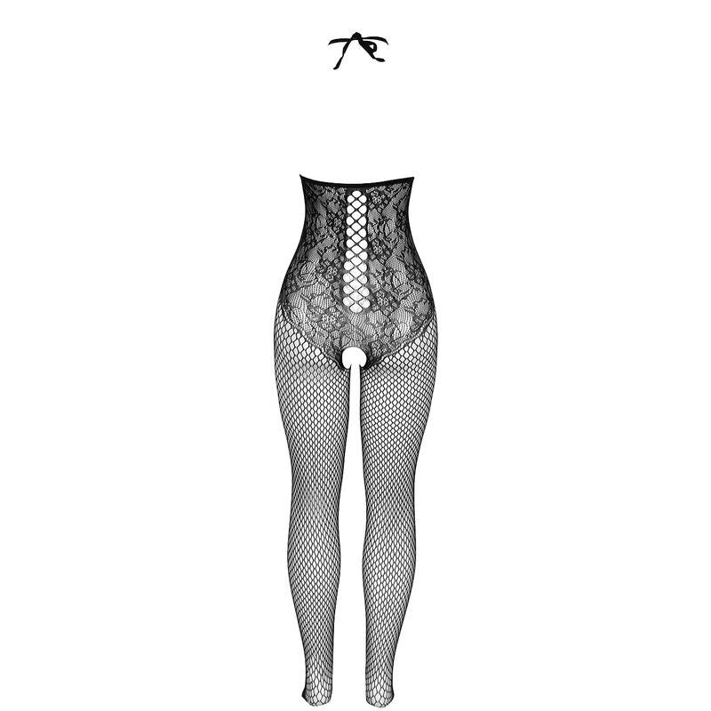 SUBBLIME - 951849 Body résille noir à bonnets ouverts et col licou, taille unique