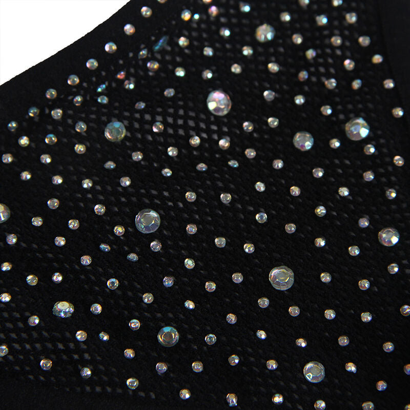 SUBBLIME - 952174 Body résille avec gants et diamants, noir, taille unique