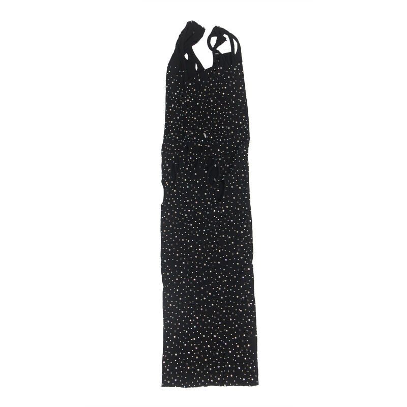 SUBBLIME - 952198 ROBE RÉSEILLE NOIRE AVEC DIAMANTS SCINTILLANTS TAILLE UNIQUE