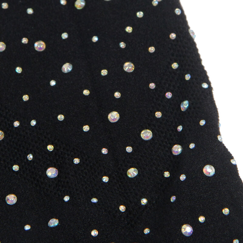 SUBBLIME - 952198 ROBE RÉSEILLE NOIRE AVEC DIAMANTS SCINTILLANTS TAILLE UNIQUE