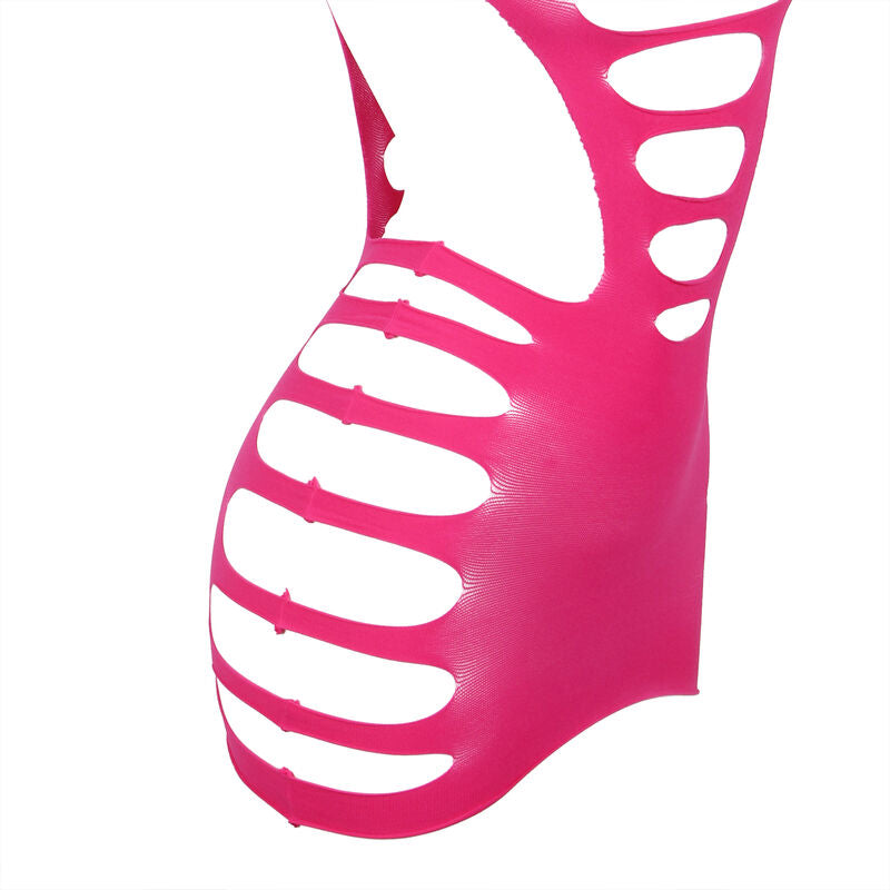 SUBBLIME - 952273 ROBE RÉSEILLE STRETCH À MANCHES LONGUES ROSE TAILLE UNIQUE