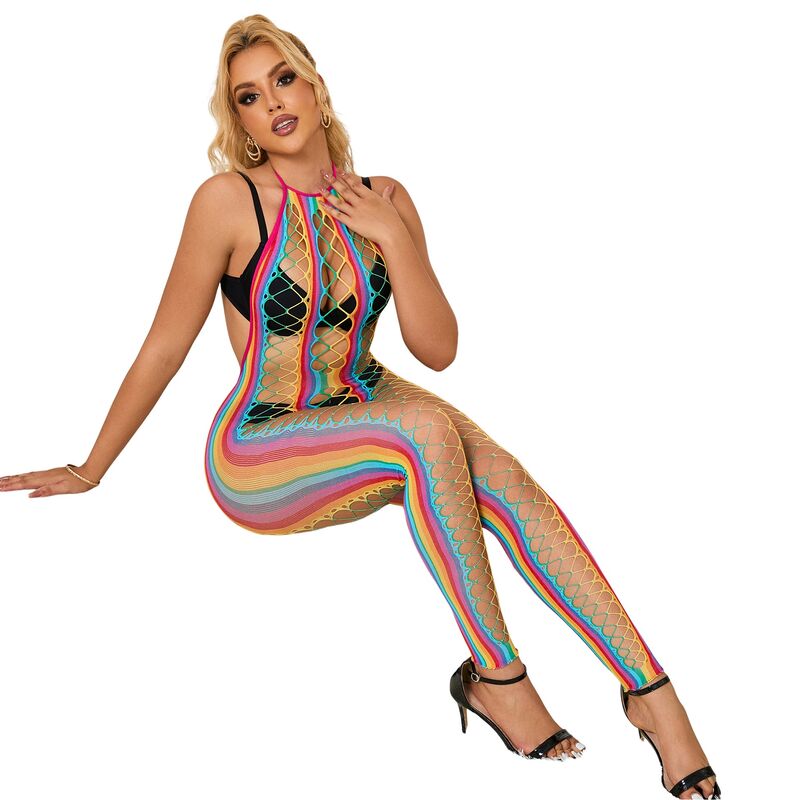 SUBBLIME - 952358 Robe résille dos nu arc-en-ciel, taille unique