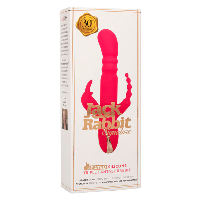 CALEXOTICS - JACK FANTASY TRIPLE HEATABLE VIBRATOR RABBIT PINK