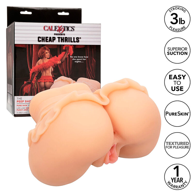 CALEXOTICS - LE MASTURBATEUR RÉALISTE DOUBLE NATUREL DE LA FILLE PEEP SHOW