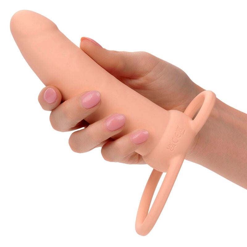CALEXOTICS - MAXX DOUBLE PÉNÉTRATEUR ÉPAISSEUR 10 VIBRATIONS NATUREL