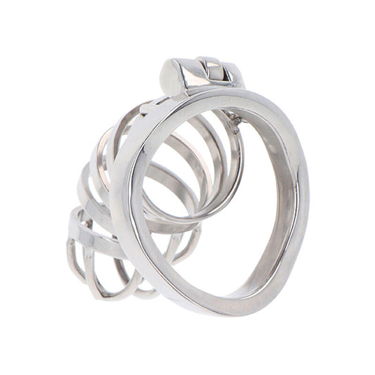 DÉSIR CACHÉ - CAGE DE CHASTETÉ EN MÉTAL EXTRÊME