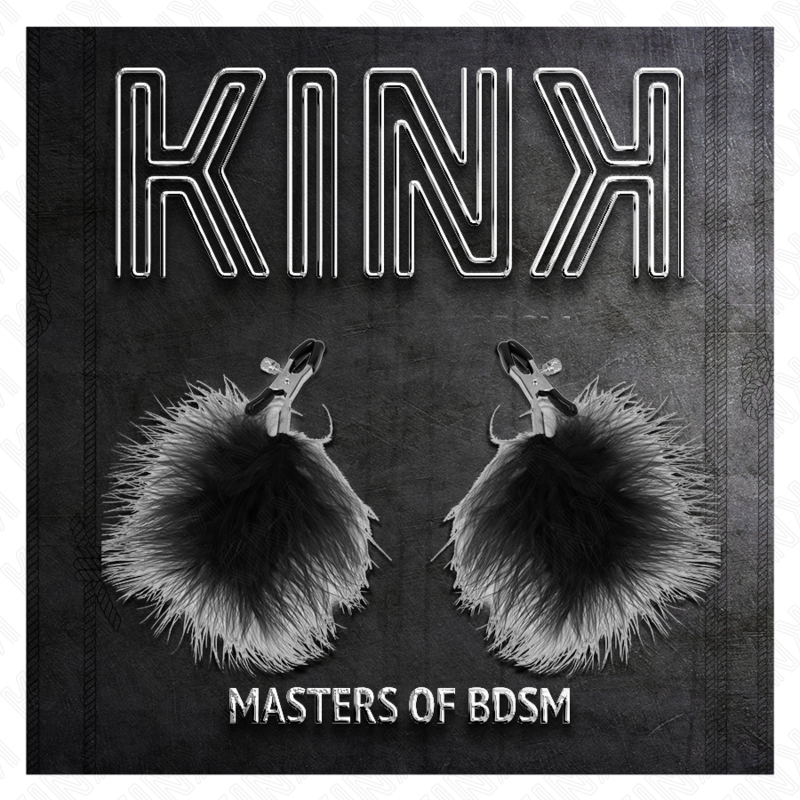KINK - PINCES À TÉTONS PLUMES NOIRES 7 CM