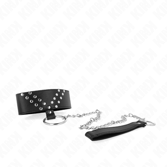 KINK - COLLIER LAISSE 65CM AVEC RIvet EN V RÉGLABLE 36-43CM X 5CM