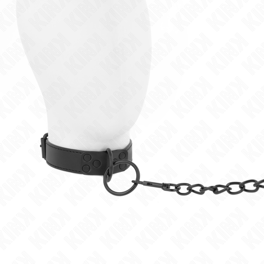KINK - COLLIER AVEC LAISSE 65 CM FONCÉ RÉGLABLE 37-54 CM X 3 CM