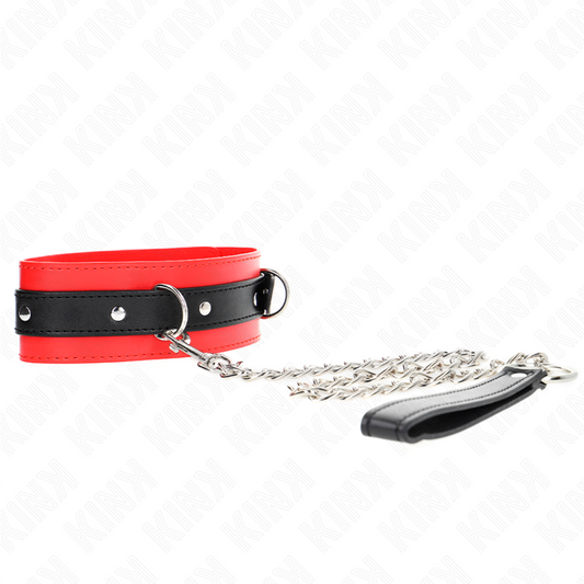 KINK - COLLIER AVEC SANGLE 65 CM ROUGE 54 X 4,5 CM