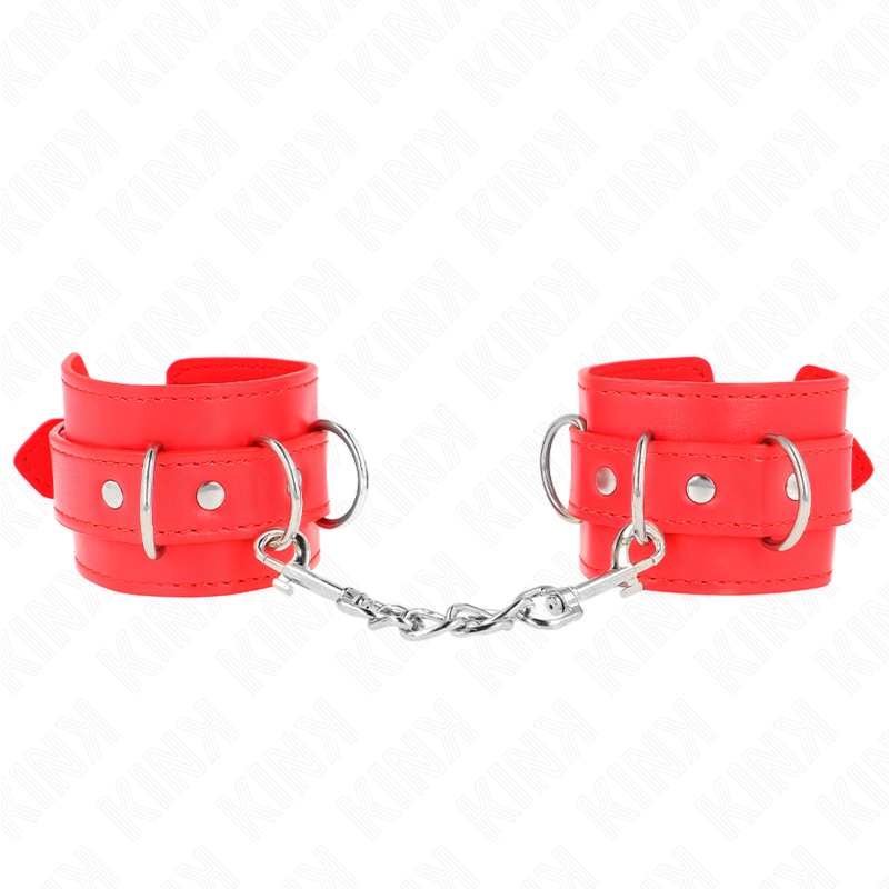 KINK - SUPPORT DE POIGNET AVEC 3 ANNEAUX EN D RÉGLABLES ROUGE 17,5-25 CM X 6 CM
