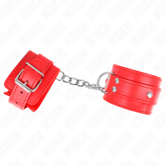 KINK - SUPPORT DE POIGNET AVEC 3 ANNEAUX EN D RÉGLABLES ROUGE 17,5-25 CM X 6 CM