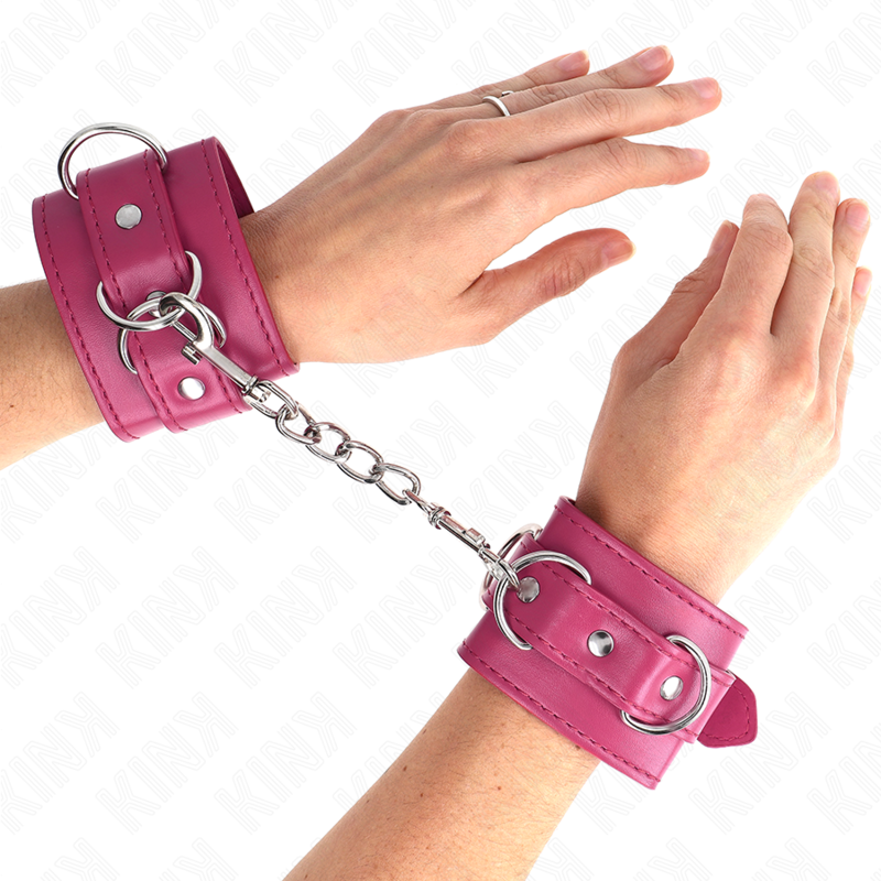 KINK - SUPPORT DE POIGNET AVEC 3 ANNEAUX EN D RÉGLABLES ROSE 17,5-25 CM X 6 CM