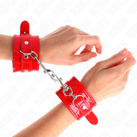 KINK - BRACELETS CLOUTÉS ROUGES RÉGLABLES 23-33 CM