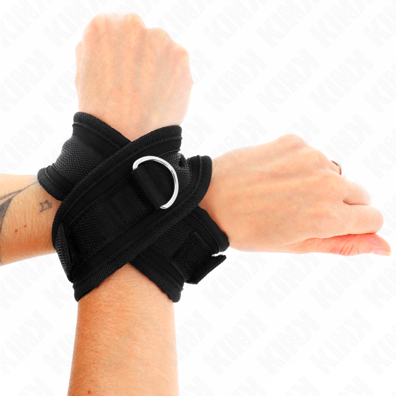 KINK - BRACELETS NOIRS CROISÉS 34 X 5,5 CM