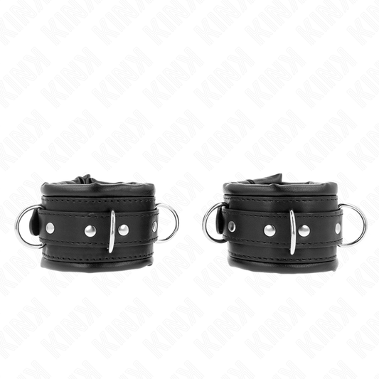KINK - BRACELETS LOURDS DOUBLURE NOIRE RÉGLABLES 20-30 CM X 6 CM