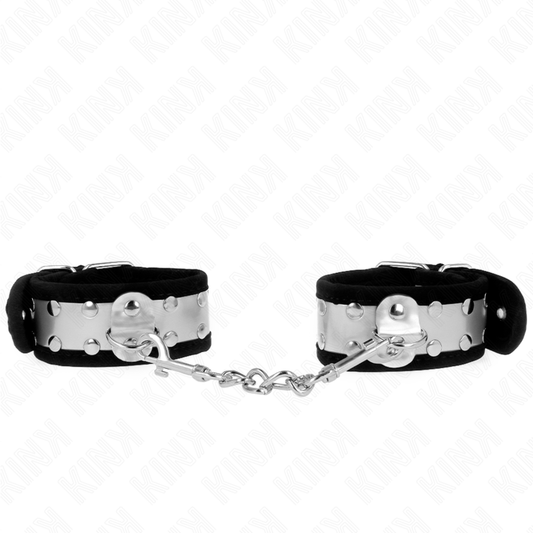 KINK - BRACELETS FINS NOIR / ARGENT 30 X 4 CM