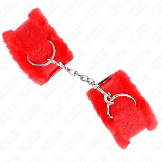 KINK - BRACELETS RÉGLABLES DOUBLÉS ROUGES 17-31 CM X 7 CM