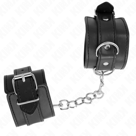 KINK - BRACELETS RÉGLABLES NOIRS SIMPLES 20-23 CM X 5,5 CM