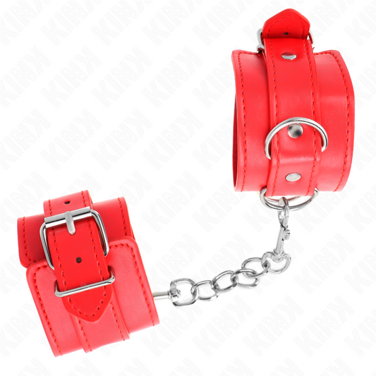 KINK - BRACELETS RÉGLABLES SIMPLES ROUGES 20-23 CM X 5,5 CM