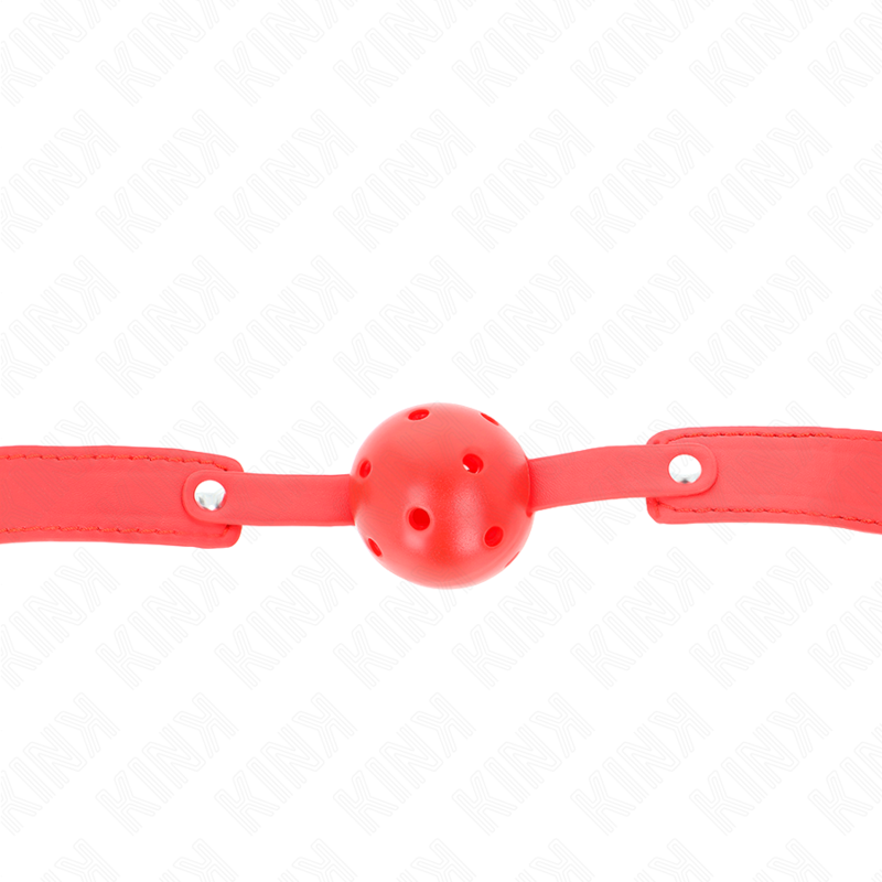 KINK - BÂILLON BOULE 4,5 CM RESPIRANT ROUGE 65 x 2,5 CM