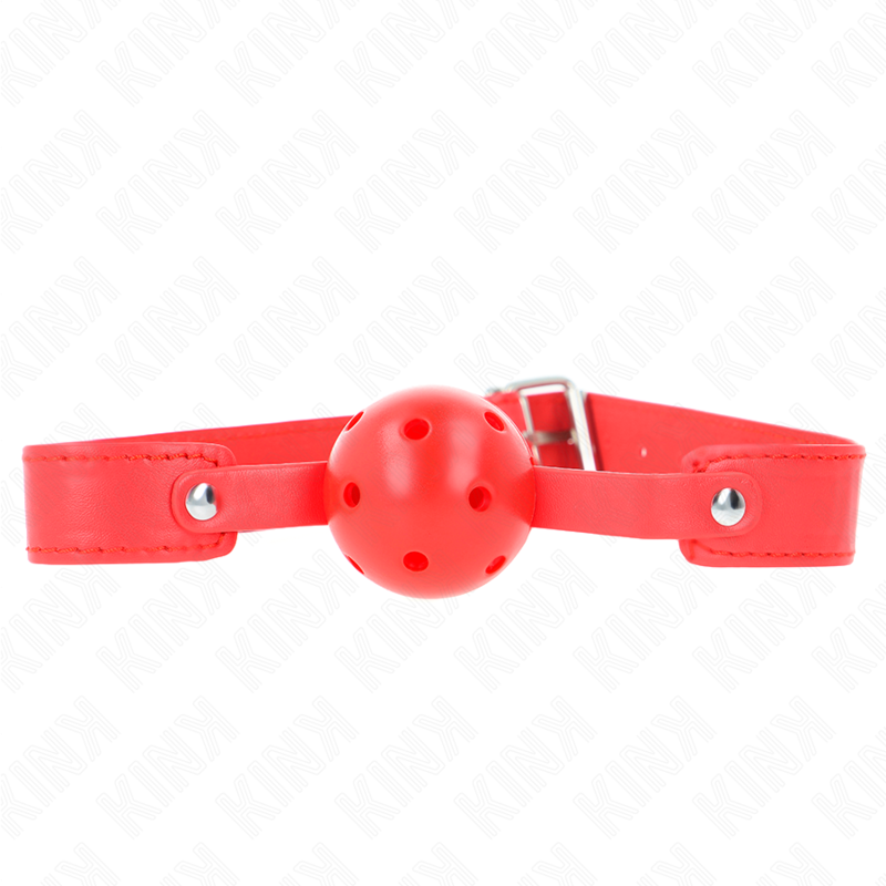 KINK - BÂILLON BOULE 4,5 CM RESPIRANT ROUGE 65 x 2,5 CM