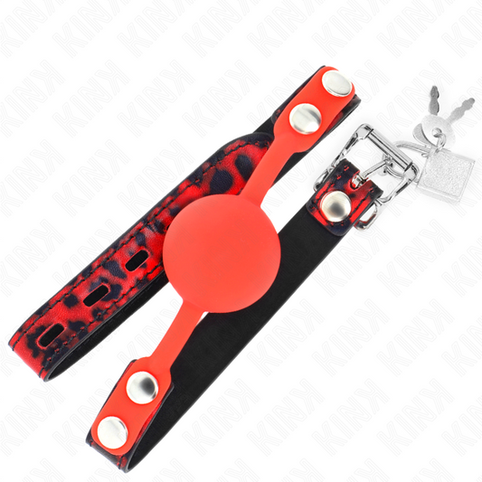 KINK - BÂILLON-BOULE EN SILICONE 4 CM MODÈLE 2 AVEC VERROUILLAGE 60 x 2 CM