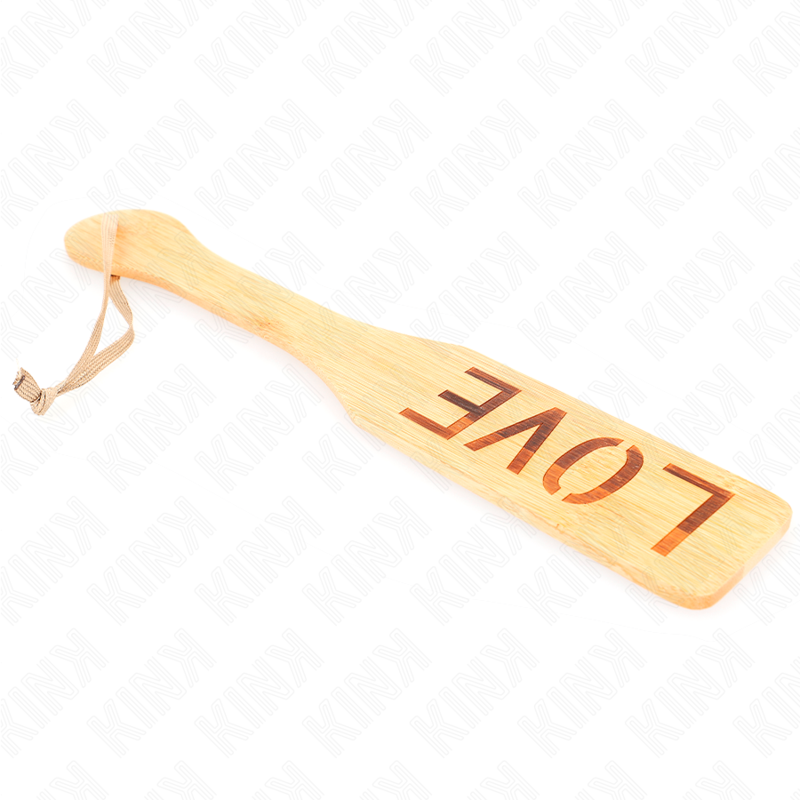 KINK - Pagaie en bambou avec mot d'amour 32 x 5,5 cm